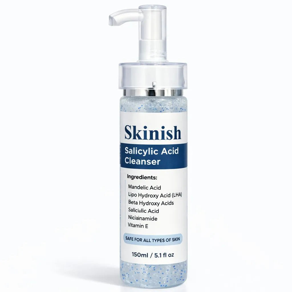 Skinish Salicylic Acid Cleanser bottle on a white background