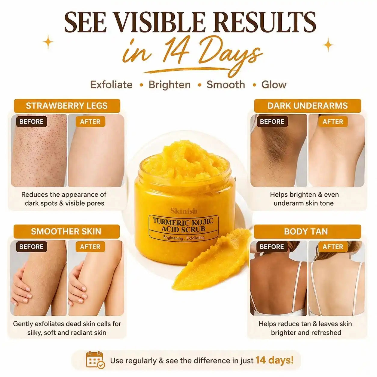 Turmeric Kojic Bloom Sugar Scrub