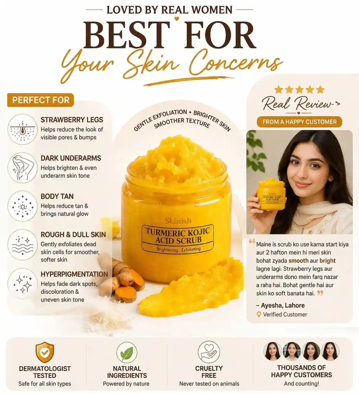 Turmeric Kojic Bloom Sugar Scrub